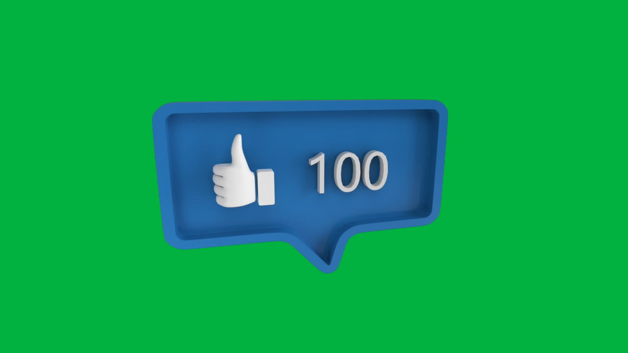 Ícone de "Curtir" com números crescentes para redes sociais.