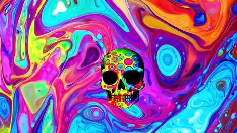 psychedelic skull art