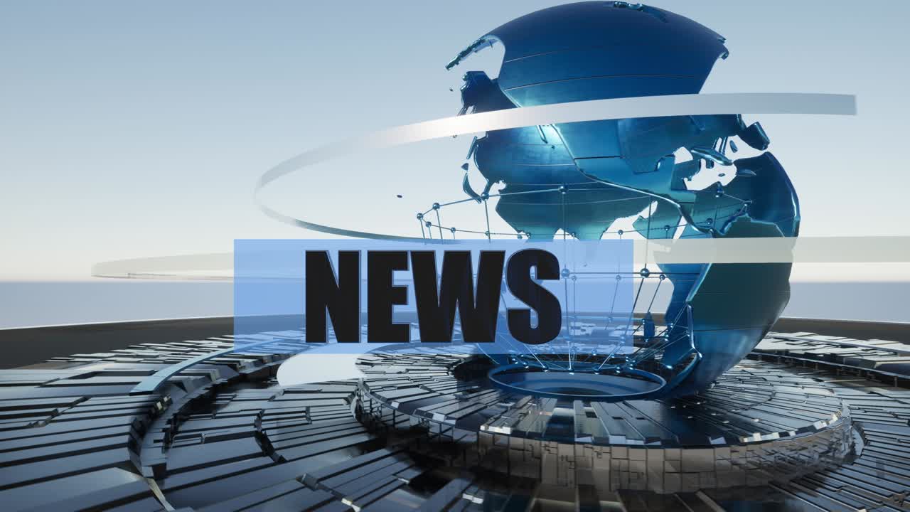 el bucle de fondo de las noticias mundiales en 3d