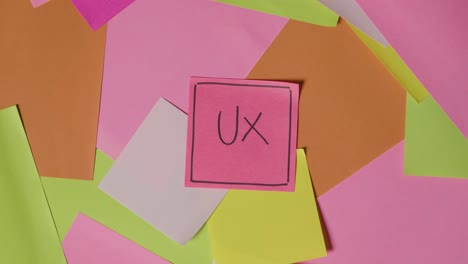 Business-Concept-Of-Revolving-Sticky-Notes-With-Acronym-UX-Written-On-Top-Note