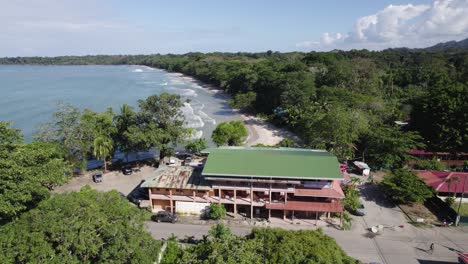 aerial view of a beach hotel in a tropical location