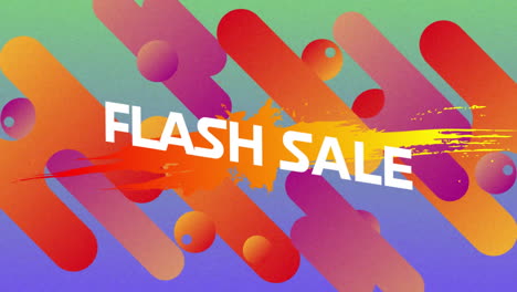 flash sale graphic and orange capsules on green background