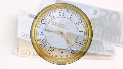 animación del reloj en la moneda euro.