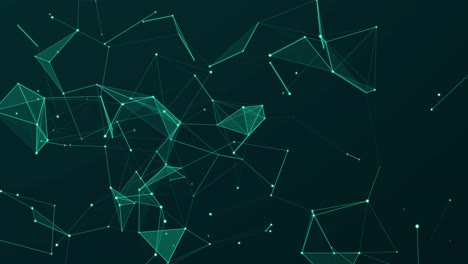 data technology and scientific illustration. abstract motion background of connected dots and lines. 3d rendering. seamless loop. 4k