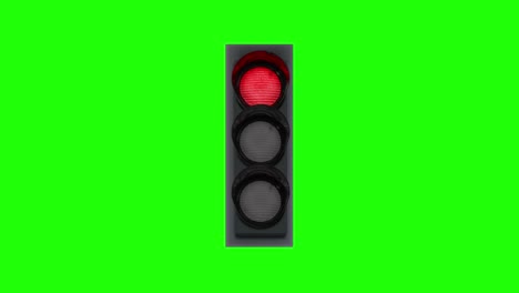 panel de semáforos con lámparas multicolores en chromakey