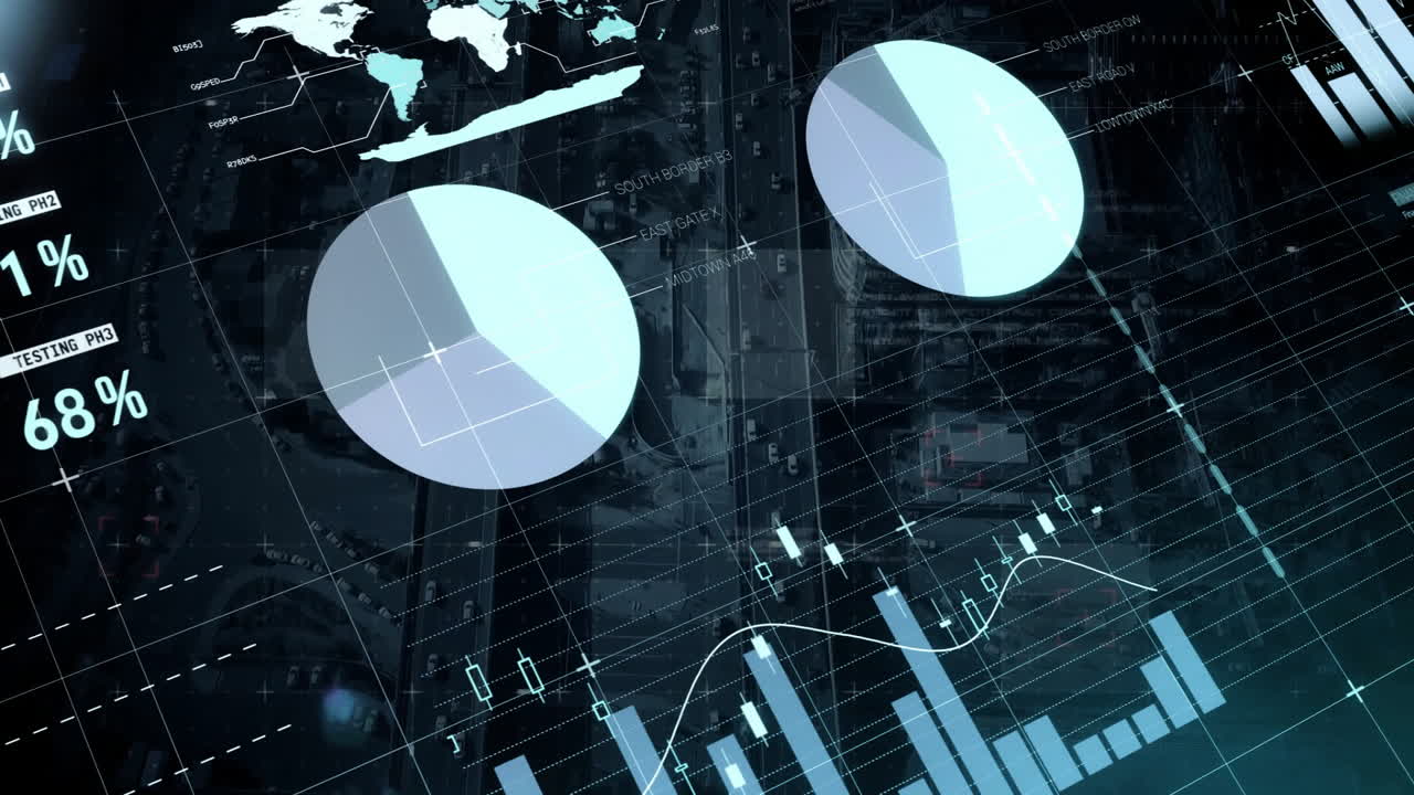 Animation of digital data processing over computer servers