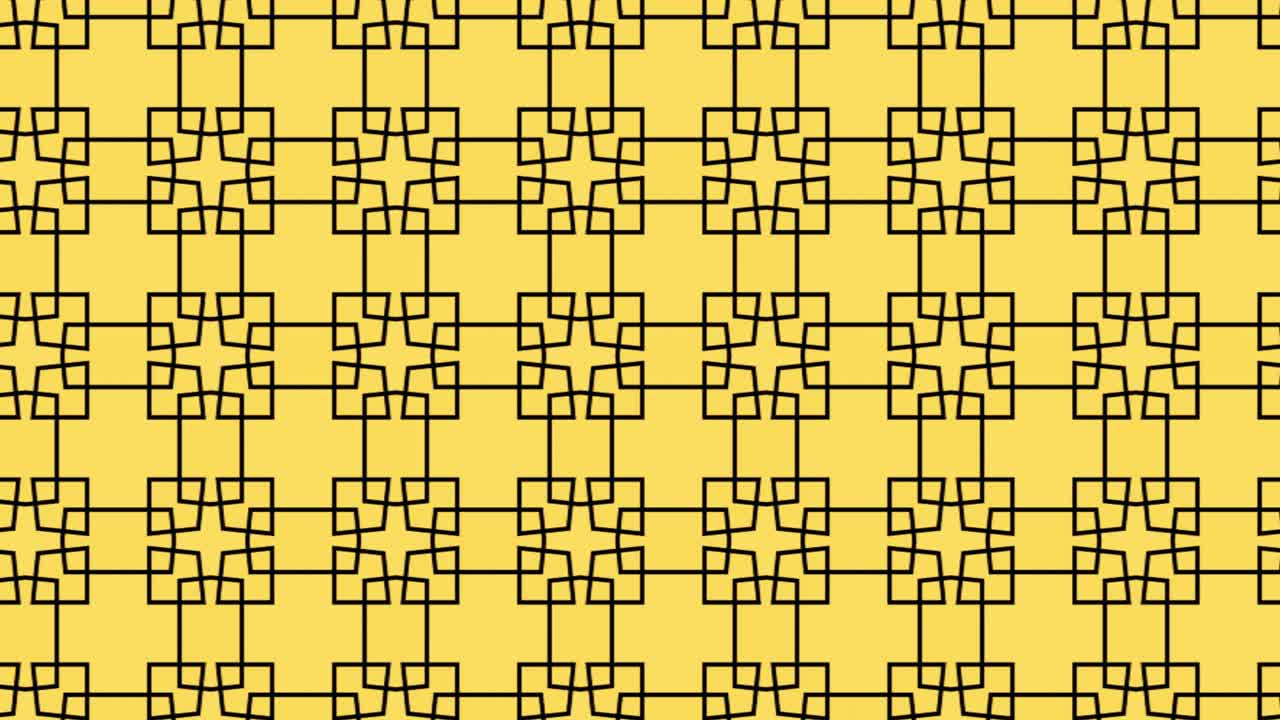 Appealing yellow puzzling square blocks animation