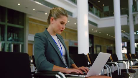 businessman using laptop in a modern office 4k