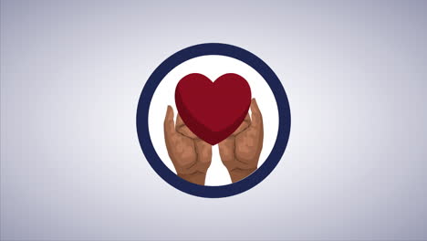 detener la campaña de racismo con las manos levantando el corazón