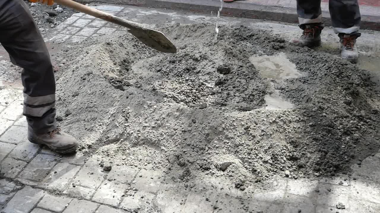 Concrete Mixing on a Roadway