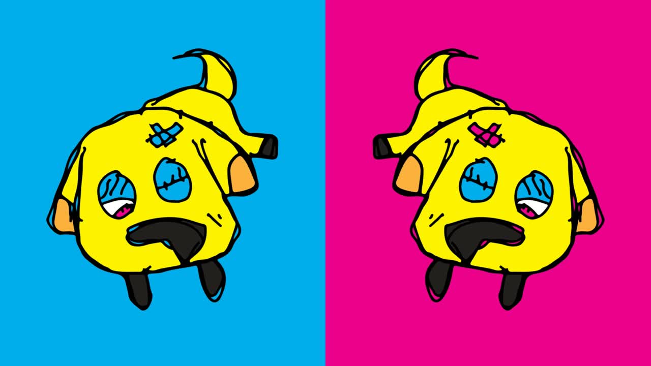 아이들은 개 테마로 원활한 배경을 그리고 있습니다.