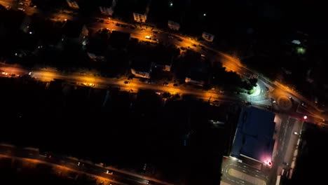 cinematic view in the night sky
