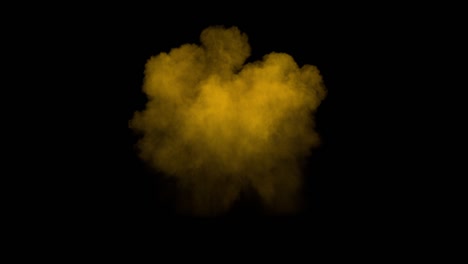 colorized smoke spreads from the bottom up caused by burning small amounts of fuming material.