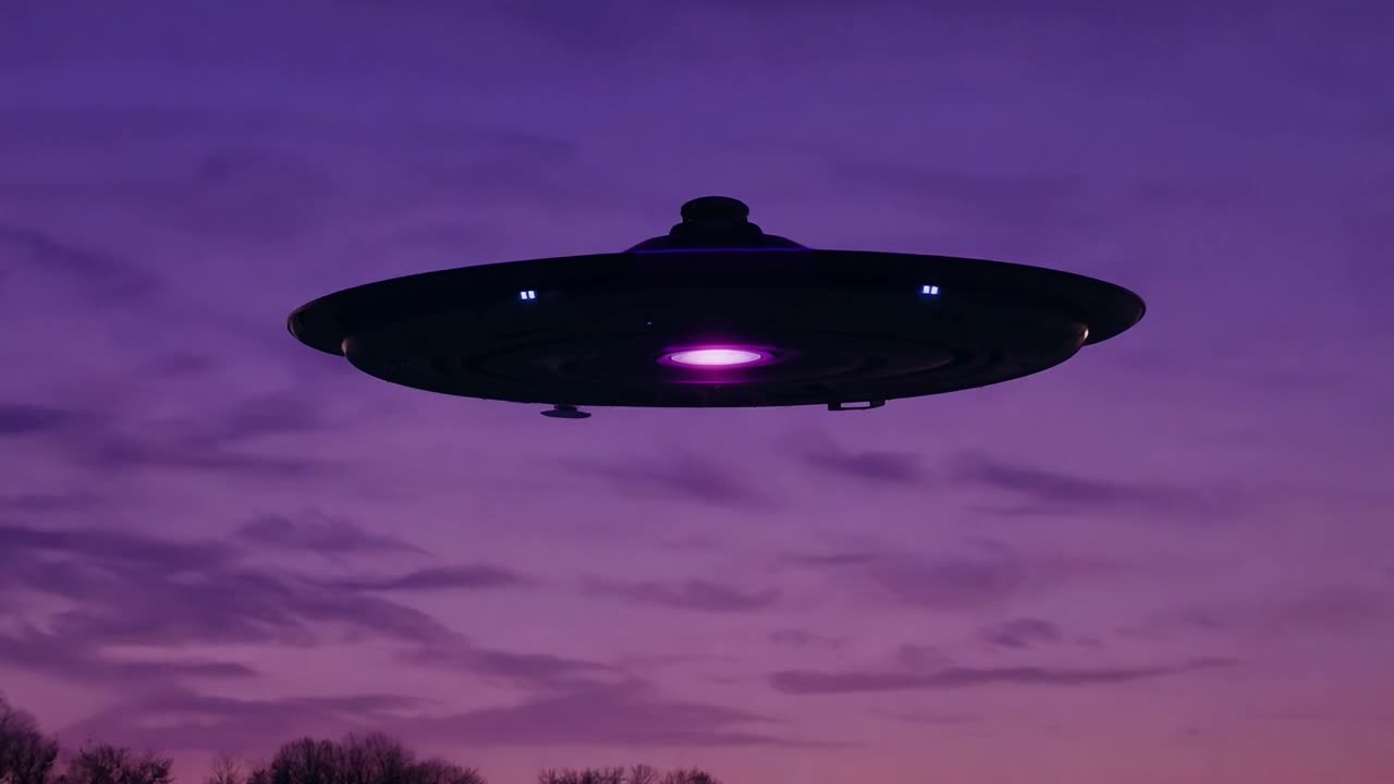 UFO in the Night Sky