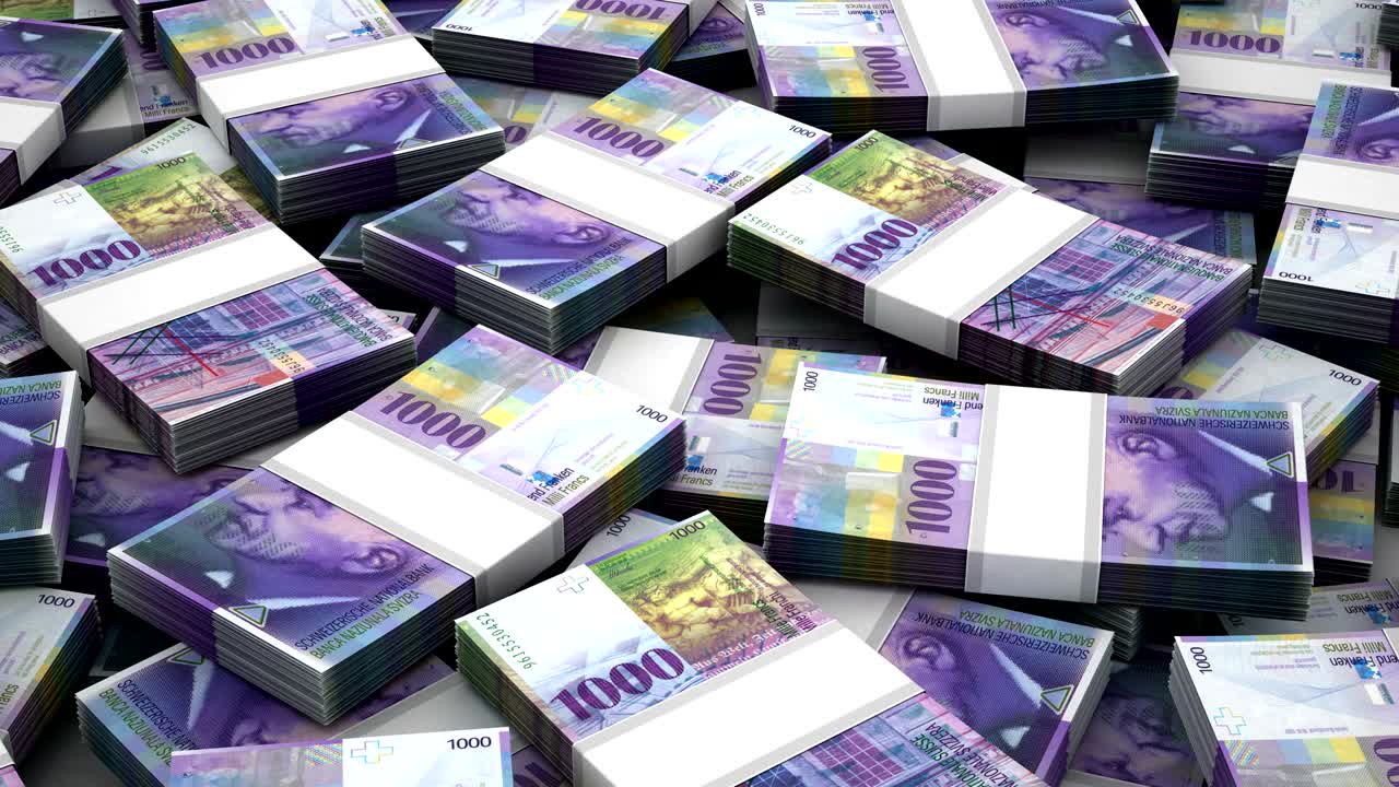 Stack of Swiss Franc (seamless)