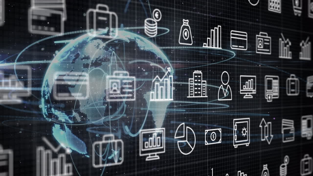 animación de iconos en todo el mundo