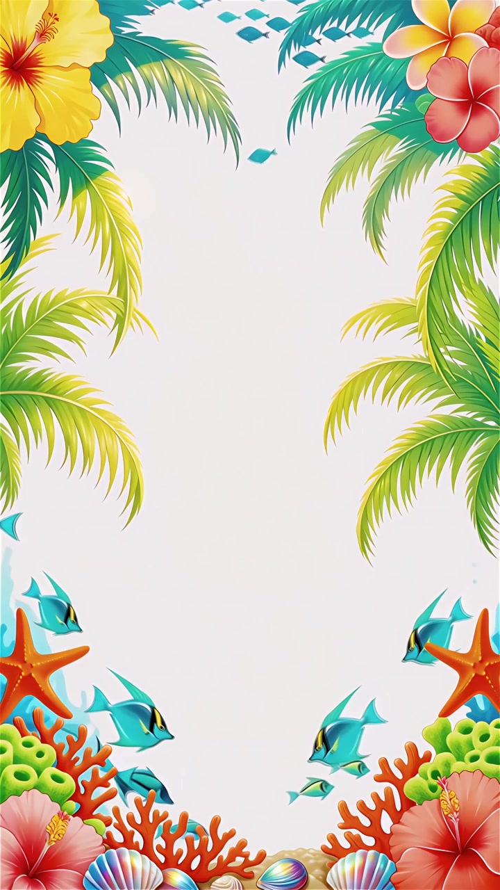 Tropical Summer Background Animation 4K