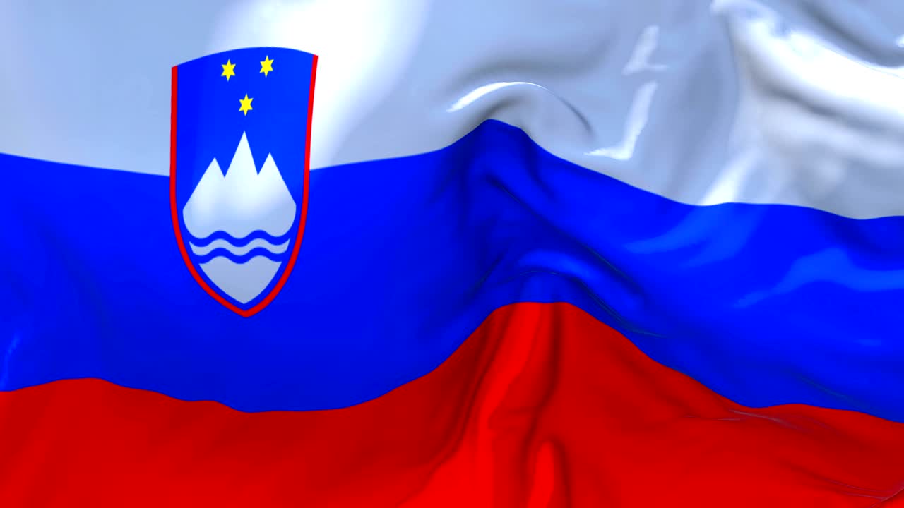 슬로베니아 발은 바람에 느린 동작 애니메이션 4k 현실적인 직물 질감 발 부드럽게 바람 날 연속적인 원활한 루프 배경에 불고 있습니다.