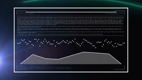 Animation of data processing over light spot and diagram