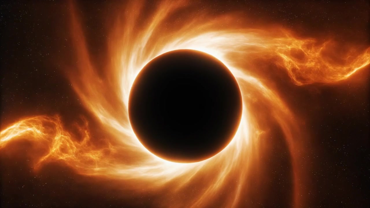 Glowing Accretion Disk Rotating Around a Supermassive Black Hole