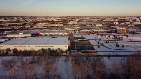 the main office of the canadian pacific railway in calgary during the winter