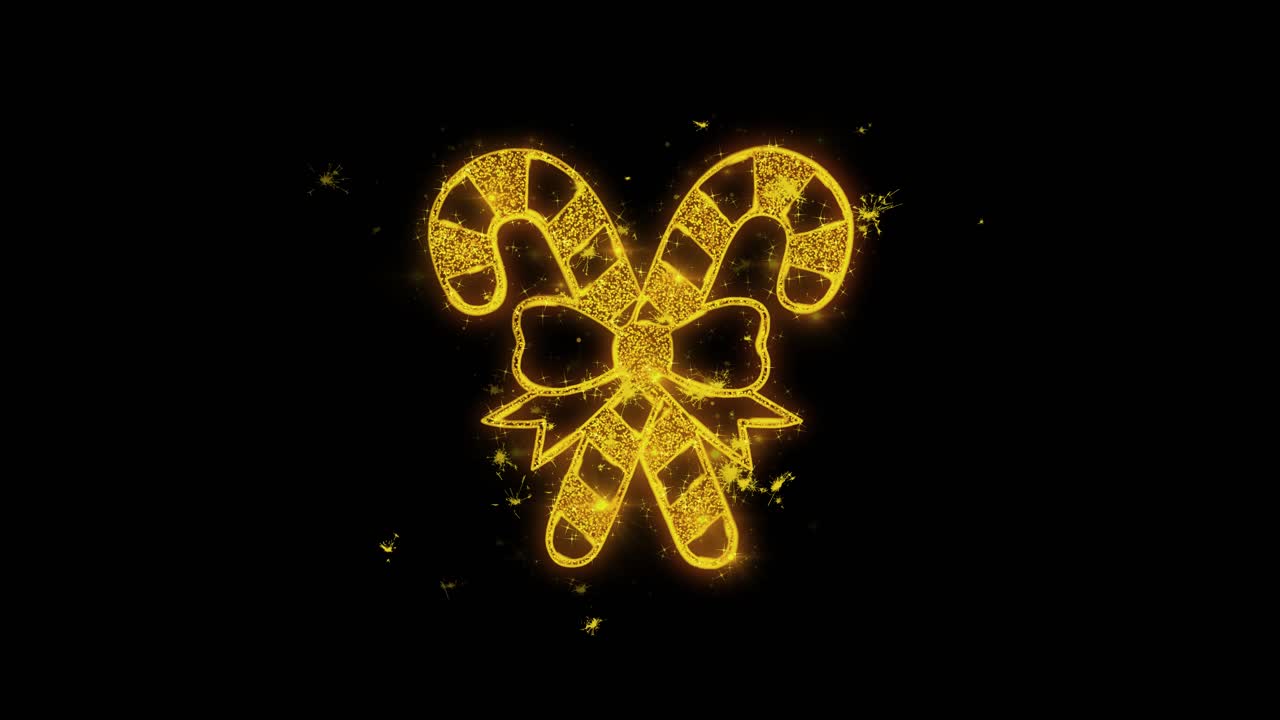 Gold Glitter Candy Canes