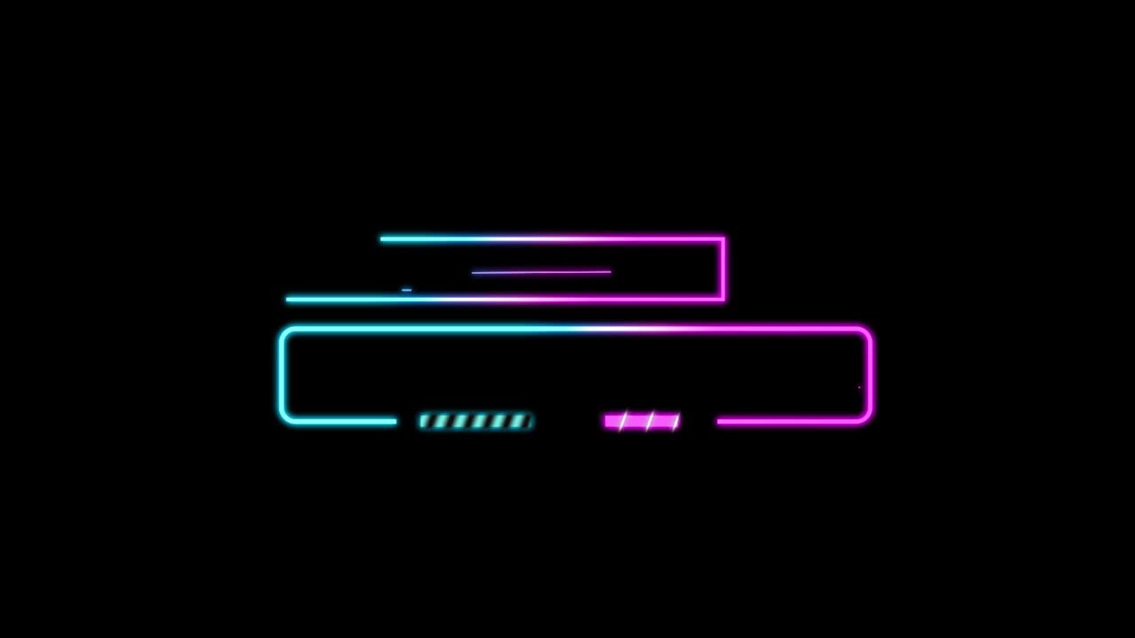 네온 빛나는 모양