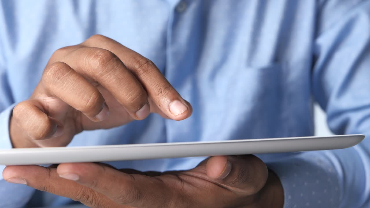 Person using a tablet