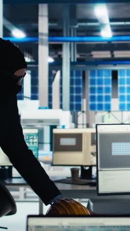 vertical video thief bypasses photovoltaics factory security, extracting company files
