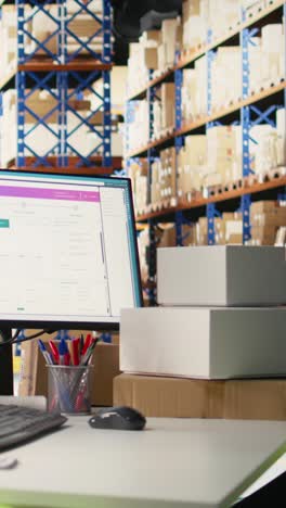 vertical video package tracking software system follows the parcels shipped via awb numbers