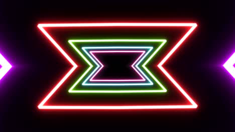 neon box in 3d tunnel background