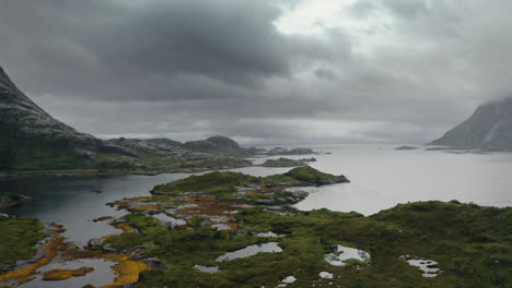 Lofoten Islands aerial landscape