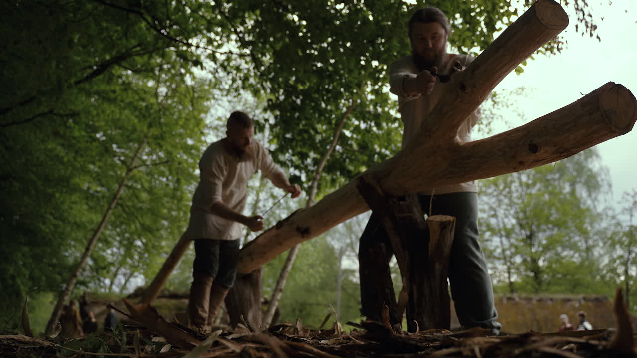 Vikings Working with Wood