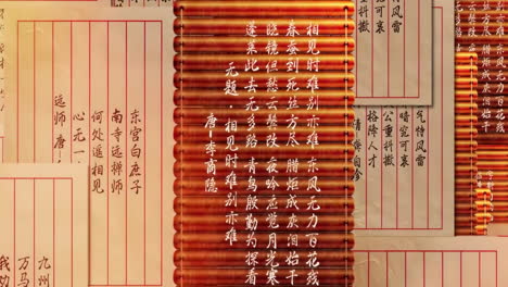 Mysterious-landscape-China's-traditional-Oriental-Digital-Art-animation,-Poetry-recitation-bamboo-stick-Chinese-style-background