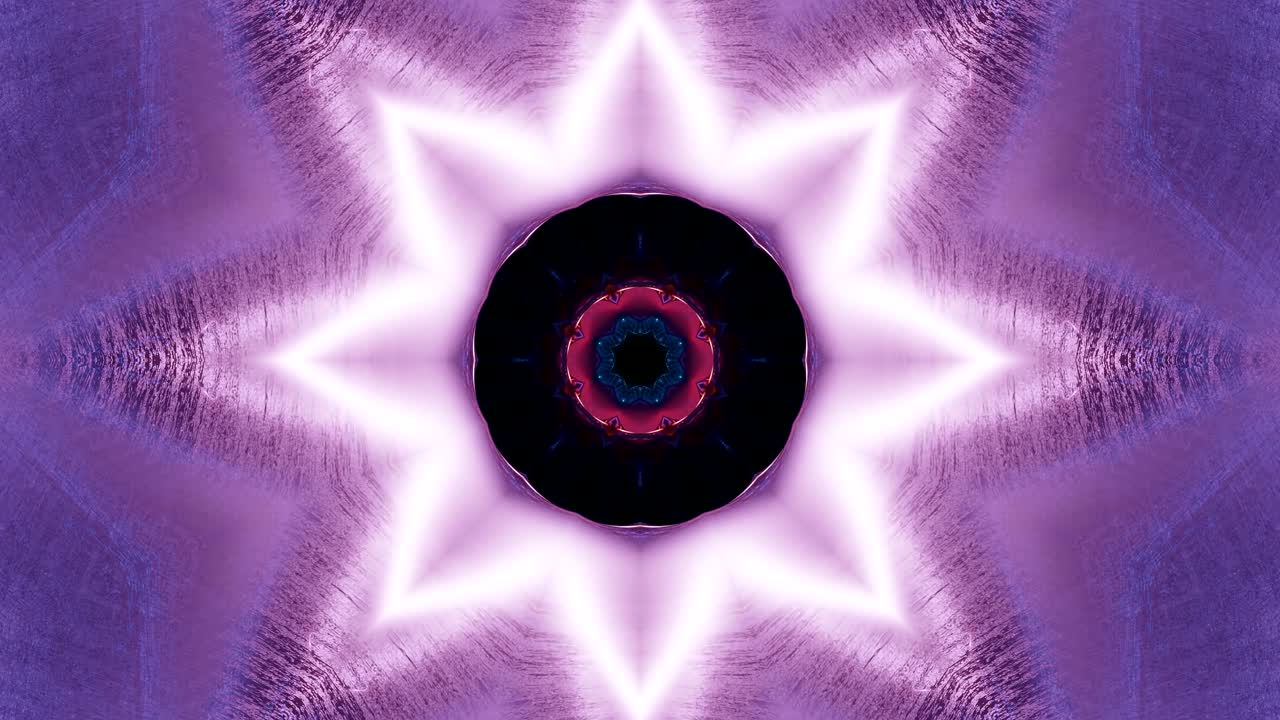 A dynamic tunnel video vj loop features vivid colors and intricate patterns flowing seamlessly. The hypnotic visuals create a mesmerizing experience ideal for screensavers or visual displays