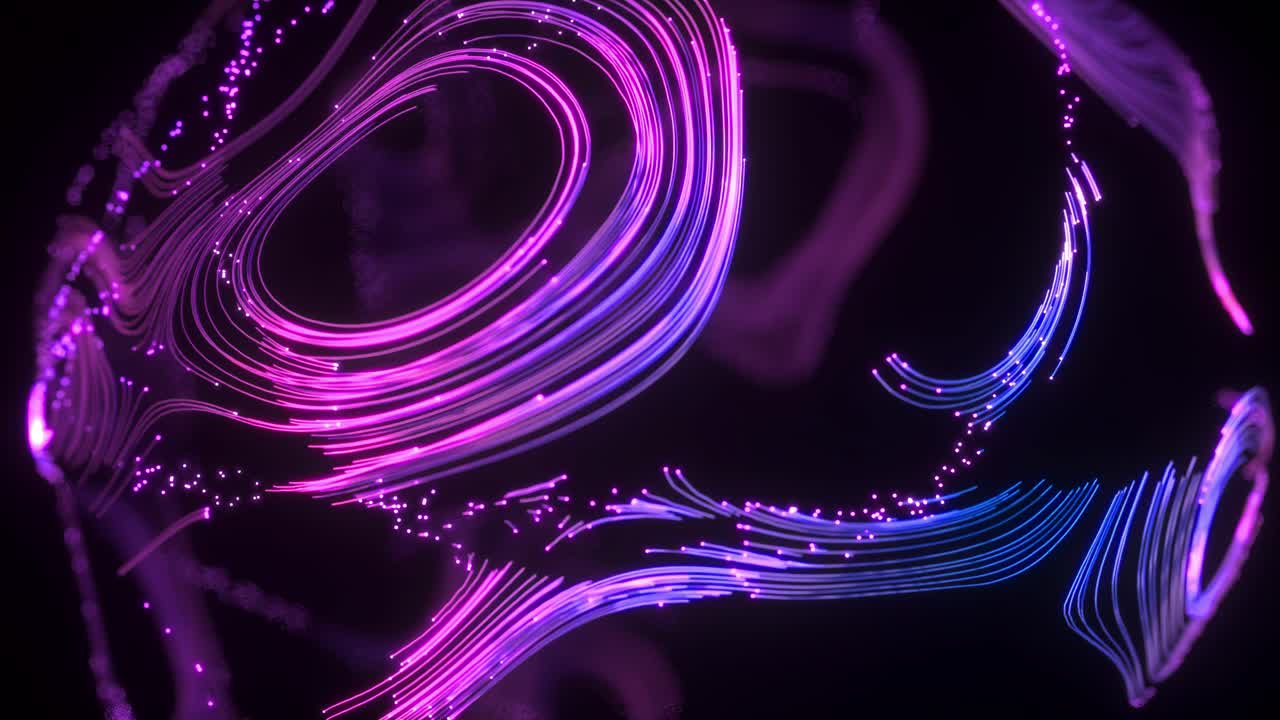 Abstraktní design zářících čar.