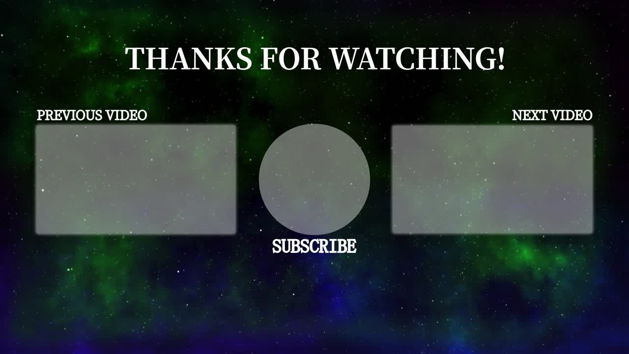 espacio galaxia tarjeta de finalización pantalla de finalización gráficos de movimiento