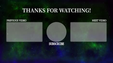 espacio galaxia tarjeta de finalización pantalla de finalización gráficos de movimiento