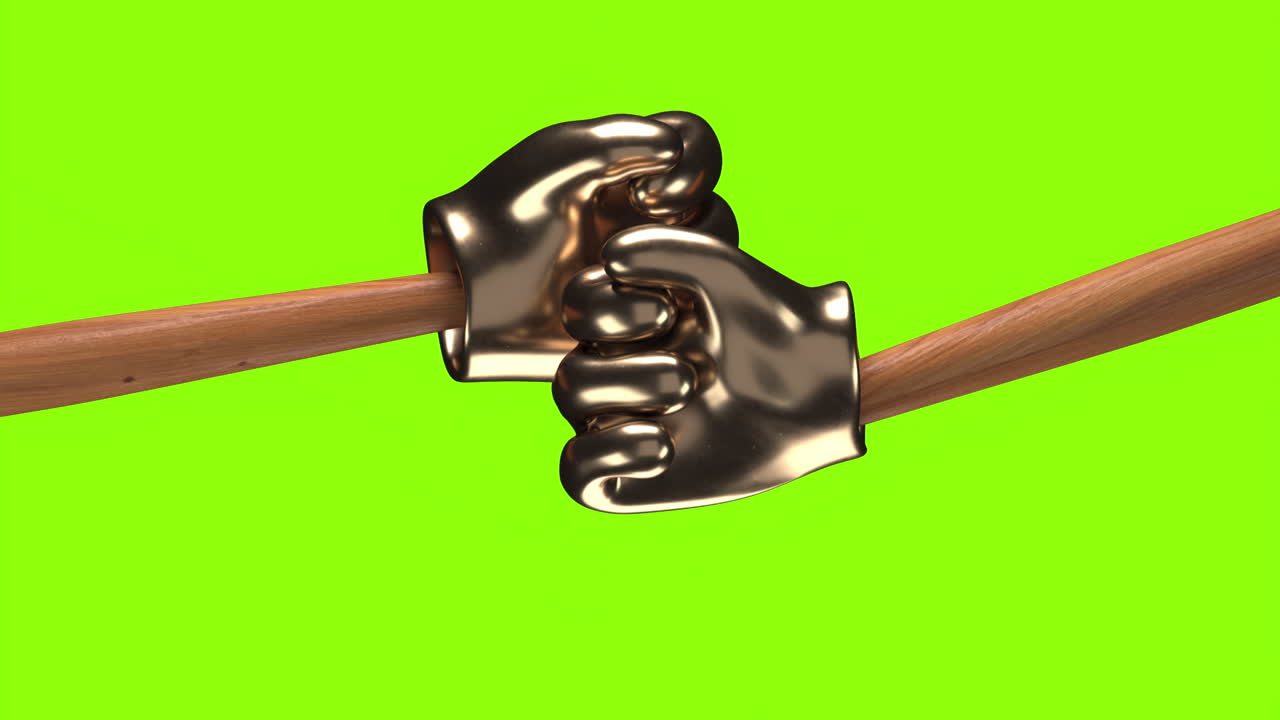 teléfono inteligente en la mano con animación de pantalla verde