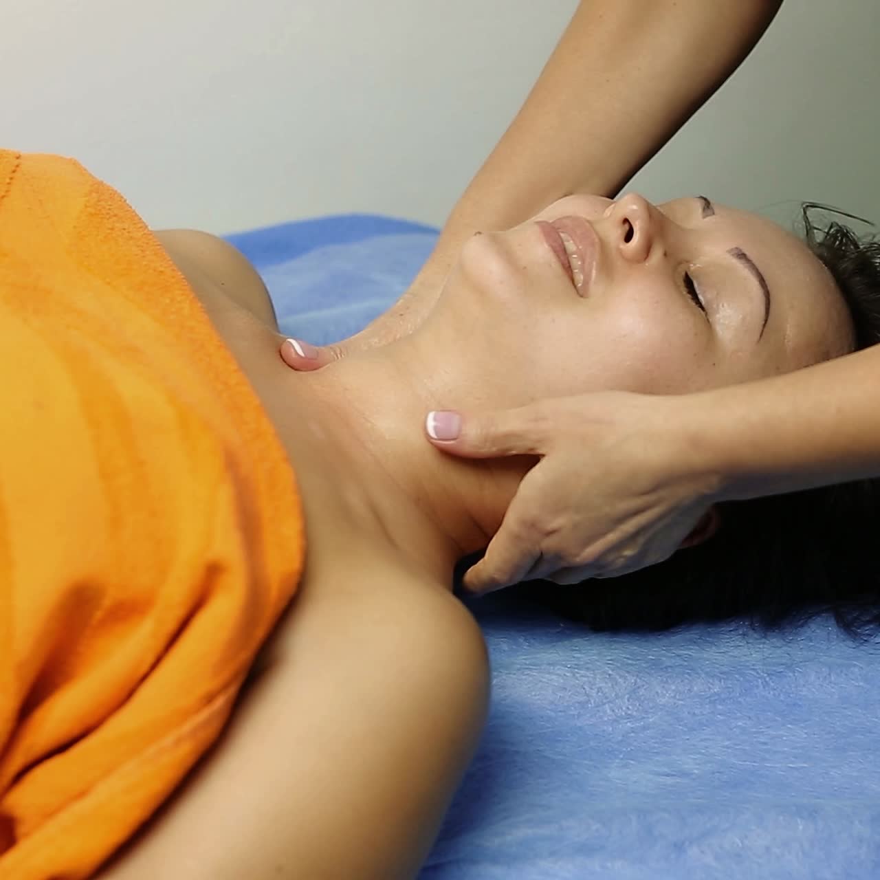 Massage of woman face