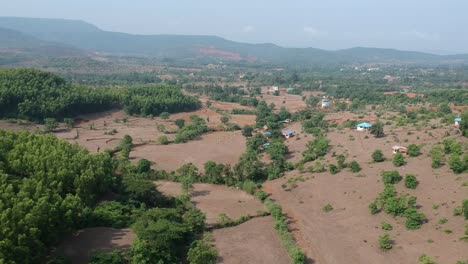 Luftaufnahmen-Von-Land-In-Indien-\\-Eigentum-\\-Ländliches-Indien-\\-Ackerland