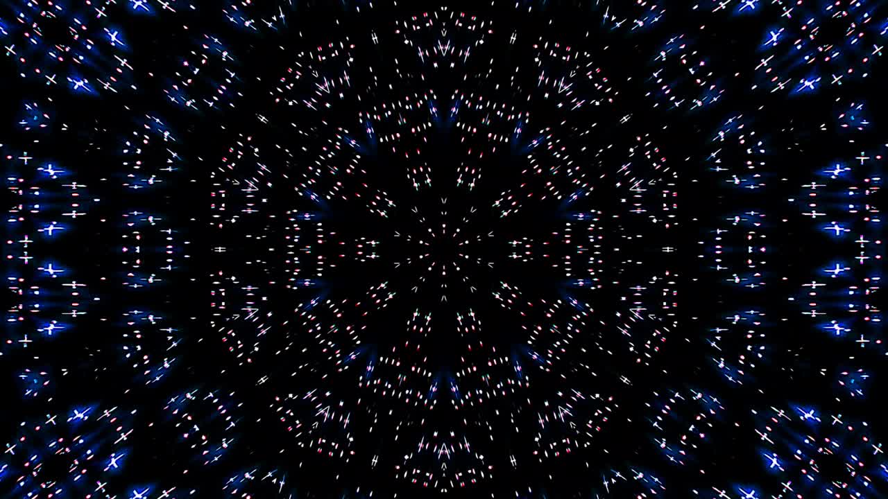Abstract Kaleidoscope pattern with full colors. Magic mandala. 4k