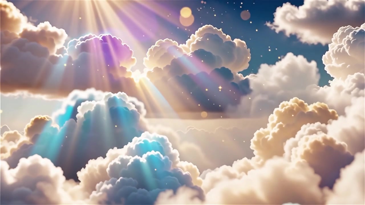 Christian Heavenly Light Worship Background