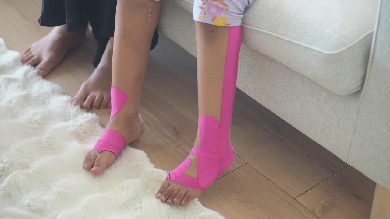 Kinesiology Tape on Foot and Ankle