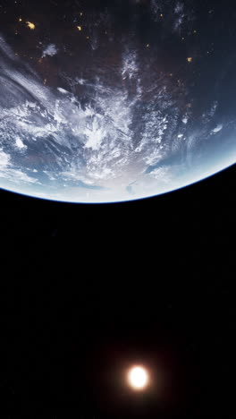 una impresionante vista de la tierra desde el espacio