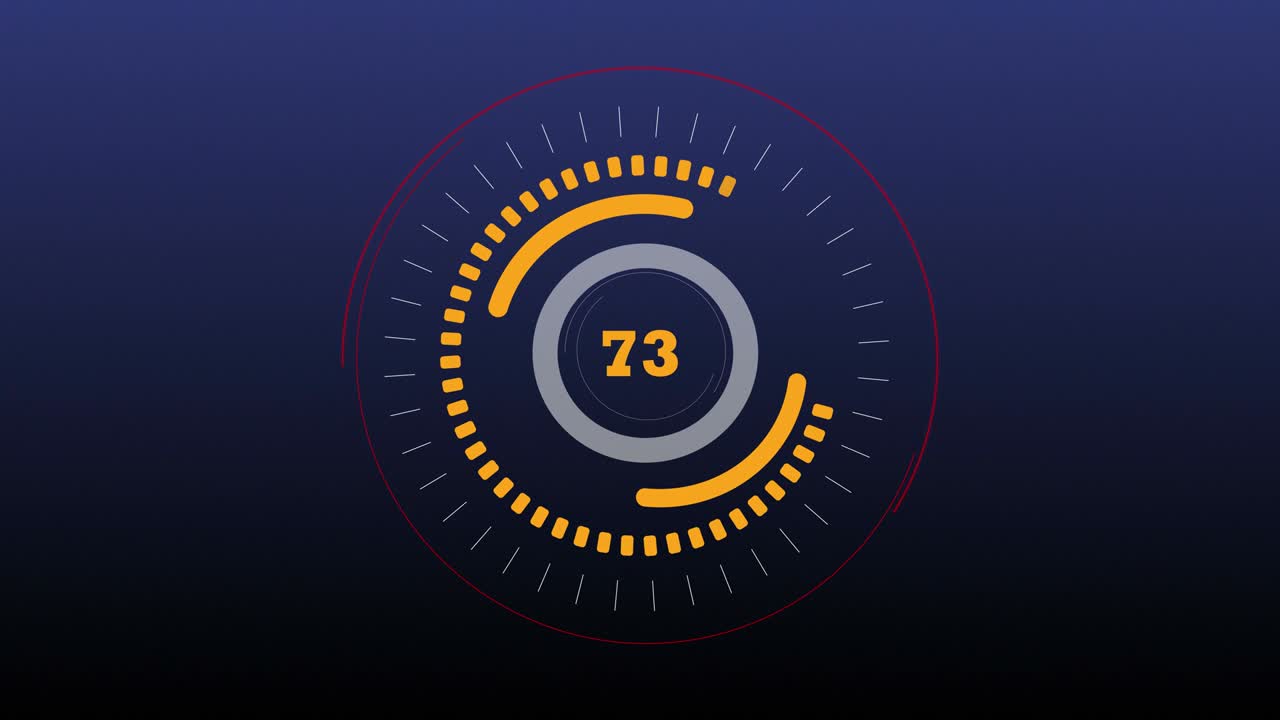 Progress bar - digital style, radial design