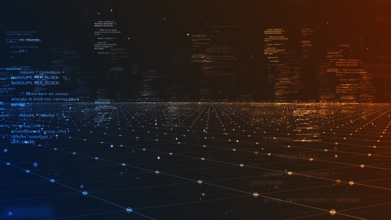 4K Programming code abstract technology background footage - Loopable