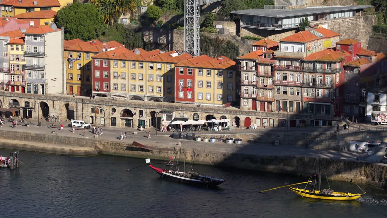 Old Ribeira District architecture with colourful facades in Porto