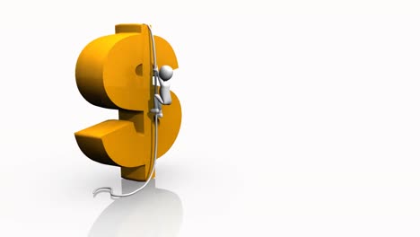 3dman subiendo un signo de dólar