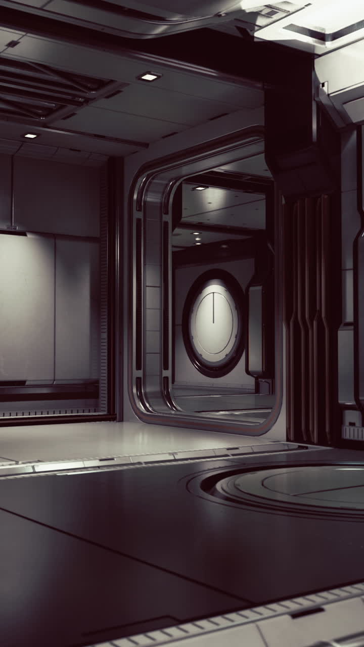 El interior de una nave espacial futurista